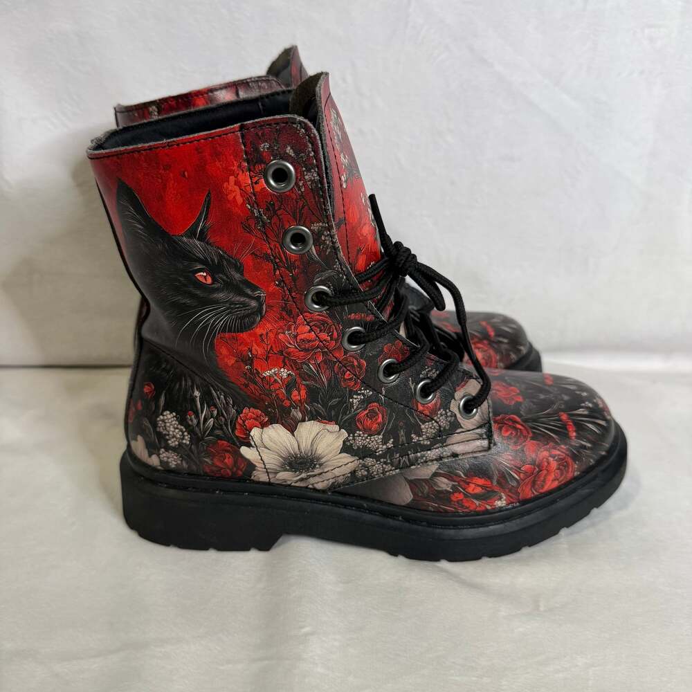 Twilight Cat Boots – Vegan-Leather Witchy Gothic Boots,